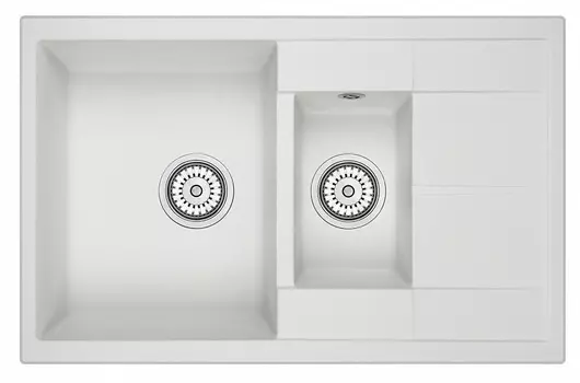Кухонная мойка Granula 7802, арктик