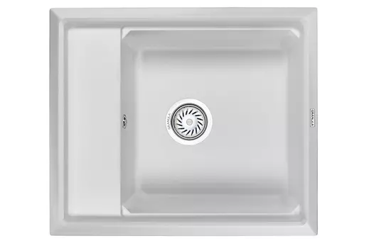 Мойка кухонная Granula Kitchen Space 6004, АРКТИК белый