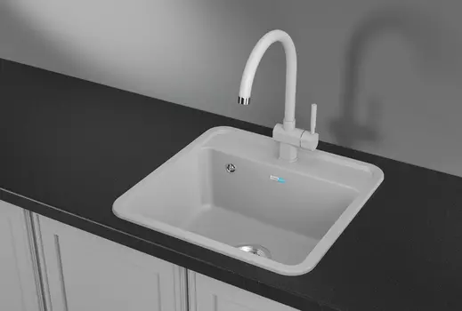 Кухонная мойка Granula Standart 5001, белый