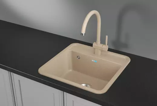 Кухонная мойка Granula Standart 5001, бежевый