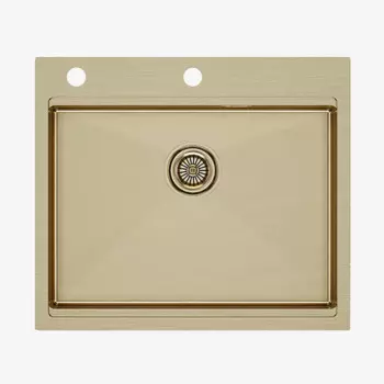 Мойка кухонная Paulmark Brim-Pro PM705951-BG брашированное золото