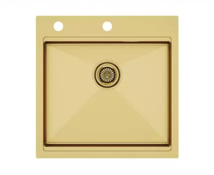 Мойка кухонная Paulmark Kroner-Pro PM705151-BG брашированное золото