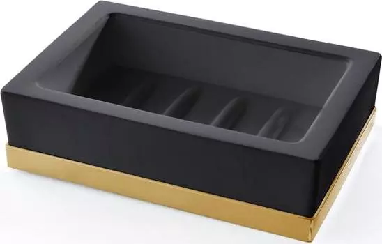 Мыльница 3SC Mood Deluxe Black MDN01AGD, черный матовый/золото