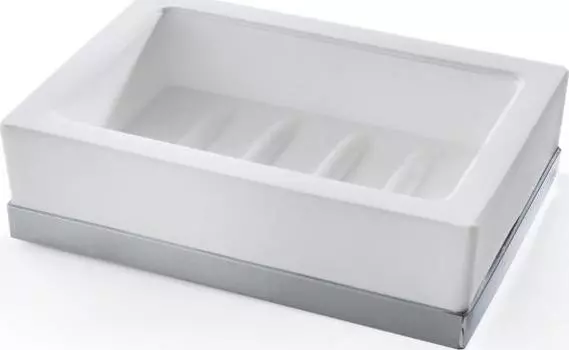 Мыльница 3SC Mood Deluxe White MDW01ASL, белый матовый/хром