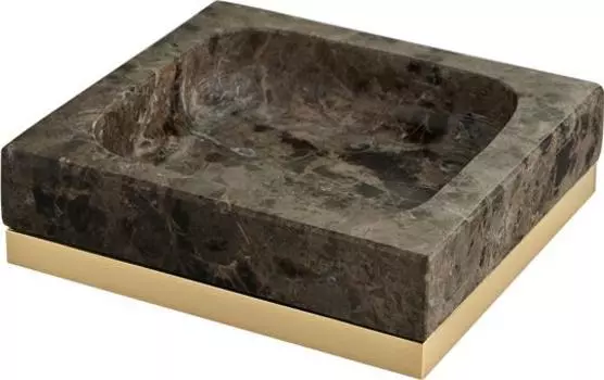 Мыльница 3SC Palace Em.Dark PA01AEMGD, мрамор Emperador dark/золото