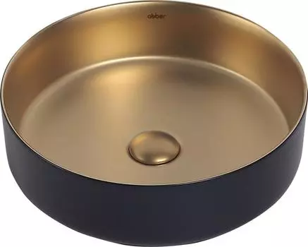 Накладная раковина Abber Bequem AC2109BG, матовое золото с черным