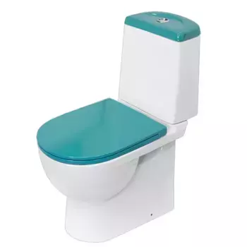 Напольный унитаз Sanita Luxe Best Color Motion WC.CC/Best/2-DM/TUR.G/S1 Sea, крышка микролифт