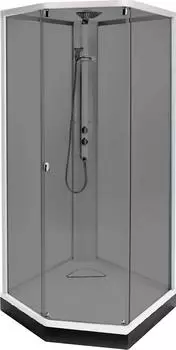 Передняя панель IDO Showerama 8-5 90x90 тонир. стекло серебр. профиль