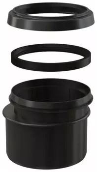 Переходник для выпускного патрубка Alcaplast M907, 90/110, черный