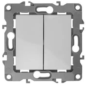 Переключатель двухклавишный ЭРА 12 10AX 250V 12-1106-01 Б0014663
