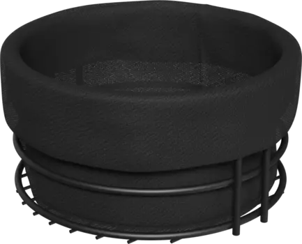 Подставка Domaci Феррара Ac-14-01 для хлеба, круглая, с чехлом, черный муар