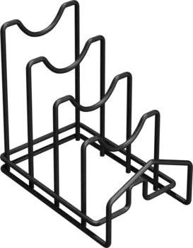 Подставка Domaci Феррара D04310 для крышек, черный муар