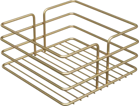 Подставка Domaci Феррара D660-04 для хлеба, квадратная, золото поталь