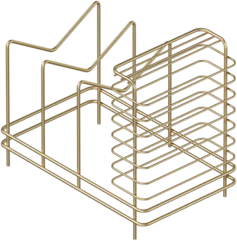 Подставка Domaci Феррара D886-04 для ножей и досок, золото поталь