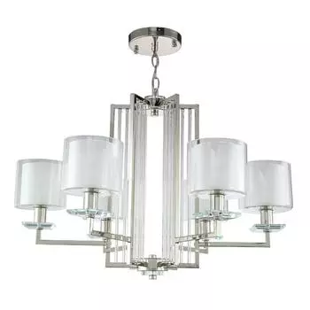 Подвесная люстра Crystal Lux Nicolas SP-PL6 Nickel/White