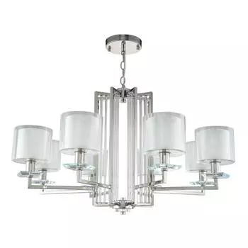 Подвесная люстра Crystal Lux Nicolas SP-PL8 Nickel/White
