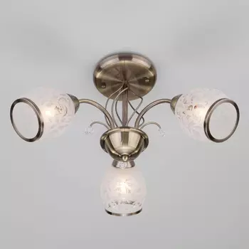 Подвесная люстра Eurosvet 30026/3 античная бронза