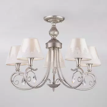 Подвесная люстра Eurosvet 60069/5 серебро