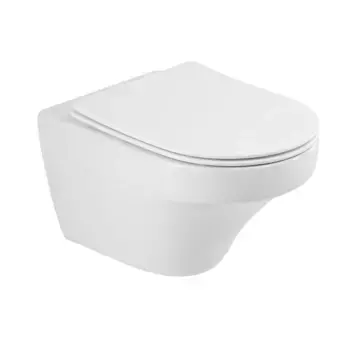 Подвесной безободковый унитаз Cezares Duet, белый, CZR-2462-TH-TOR