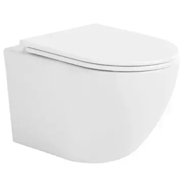 Подвесной безободковый унитаз Sintesi Evi, крышка микролифт, белый матовый, SIN-TS-EVI-151WM