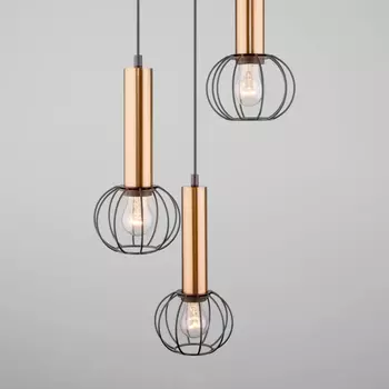 Подвесной светильник Eurosvet 50178/3 черный/бронза