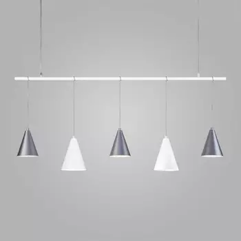 Подвесной светильник Eurosvet Castle 50088/5 белый/серебро