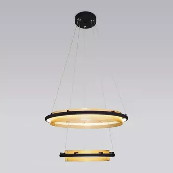 Подвесной светодиодный светильник Eurosvet Imperio 90241/2 черный/ золото Smart