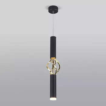 Подвесной светодиодный светильник Eurosvet Lance 50191/1 LED черный/золото