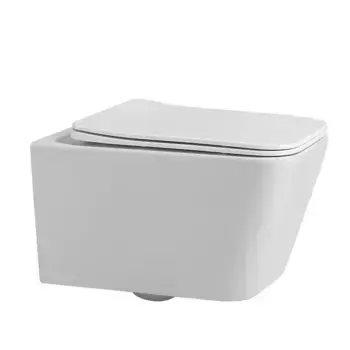 Подвесной унитаз Abber Rechteck AC1201, безободковый, крышка-сиденье микролифт, белый