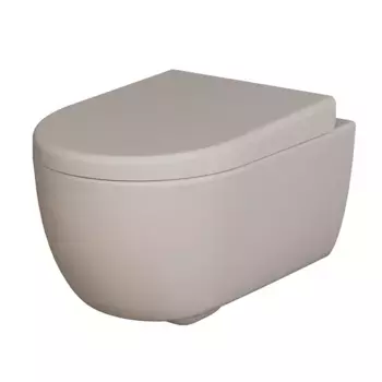 Подвесной унитаз Ambassador Abner 103T20401R, безободковый, цвет бежевый матовый