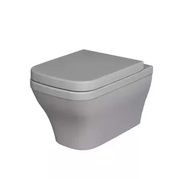 Подвесной унитаз Ambassador Benefit 203T20301R, безободковый, цвет серый матовый