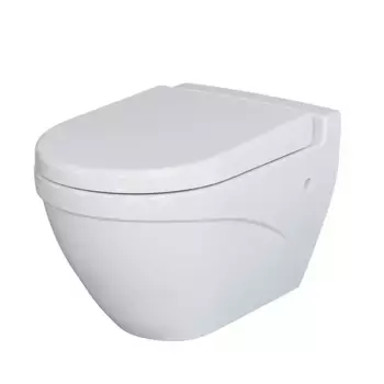 Подвесной унитаз Ambassador Nord 133T20001, безободковый, цвет белый глянцевый