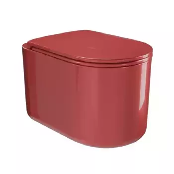 Подвесной унитаз Axa Delano WCWH9001002, безободковый, крышка-сиденье с микролифтом, кирпичный глянцевый