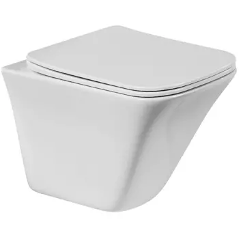 Подвесной унитаз BelBagno Marmi BB052CHR/BB052SC безободковый с сиденьем микролифт, белый