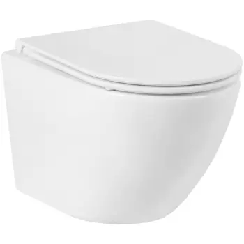 Подвесной унитаз BelBagno Sfera-R BB046CHR/BB870SC безободковый с сиденьем микролифт, белый