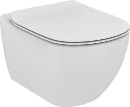 Подвесной унитаз безободковый Ideal Standard Tesi AquaBlade AK0001, сиденье микролифт, белый