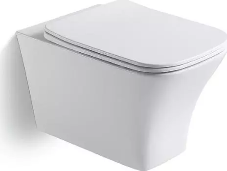 Подвесной унитаз Black&White Universe W-723 с сиденьем микролифт