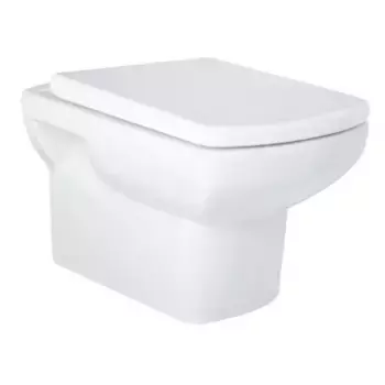 Подвесной унитаз Gural VIT Nero NE04DAK00, безободковый, без крышки, белый