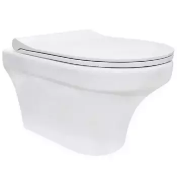 Подвесной унитаз Gural VIT Sole SO28DAK00, безободковый, без крышки, белый