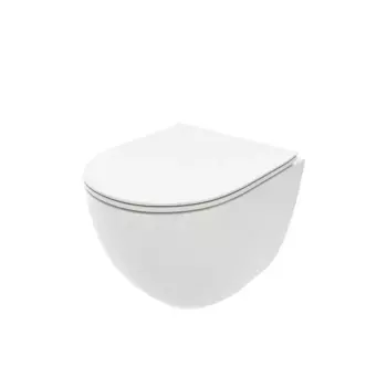 Подвесной унитаз Maretti Elena EA10PBM67-844, безободковый, крышка-сиденье микролифт, белый