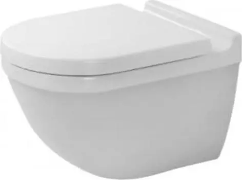 Подвесной унитаз Rimless Duravit Starck-3 45270900A1 безободковый с крышкой-сиденьем soft close