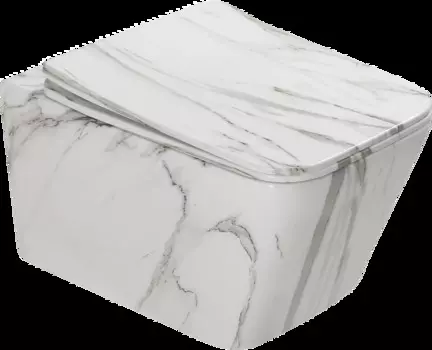 Подвесной унитаз SantiLine SL-5007MRB мрамор