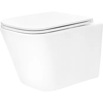 Подвесной унитаз Tece TeceSpring 9700996 безободковый, сиденье микролифт, белый