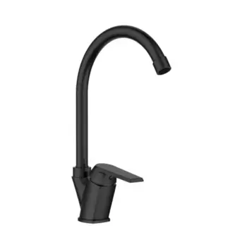 Полимерный смеситель OneLife для кухонной мойки, черный матовый, P02-000b