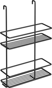 Полка на рейлинг Domaci Феррара D20972 двухъярусная, черный муар