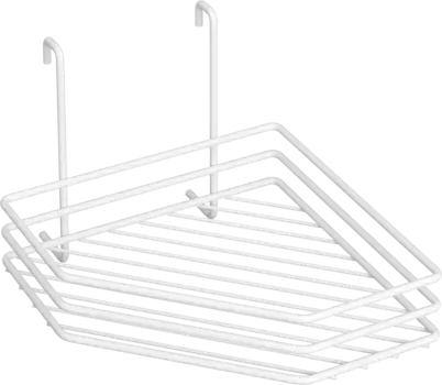 Полка на рейлинг Domaci Феррара D21354 угловая, белый муар