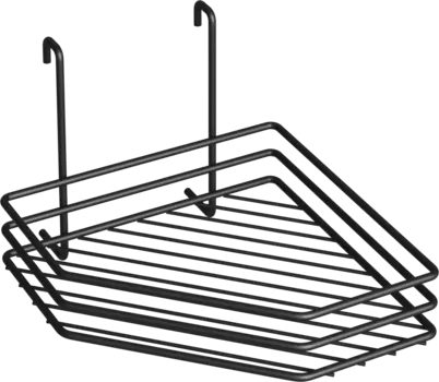 Полка на рейлинг Domaci Феррара D21355 угловая, черный муар
