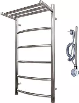 Полотенцесушитель электрический Point PN04158PE П5 500x800 с полкой левый/правый, хром