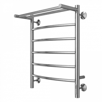 Полотенцесушитель электрический Terminus Классик П6 500x650 4670078531391 с полкой правый, хром