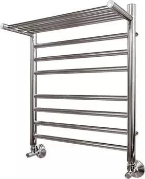 Полотенцесушитель водяной Point PN10156SP П7 500x600 с полкой, хром